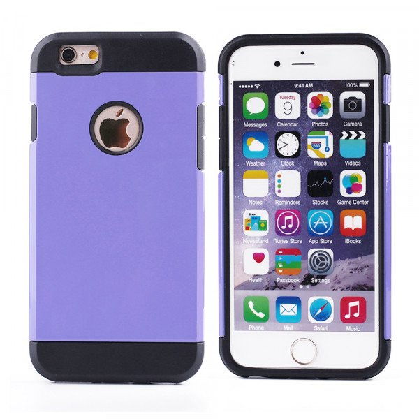 Wholesale iPhone 5S 5 Slim Fit Armor Hybrid Case (Purple)